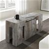 VE.CA.s.r.l. - Panca Allungabile Candy - In Legno Nobilitato - Con Porta Prolunghe - Allungabile Fino a 3 Metri - Arredo Casa, Cucina - Colore: Pino Grigio Jackson - Made in Italy