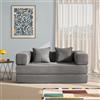 YINIX Divano Letto Pieghevole 160cm Matrimoniale, Divano Modulare Futon Boneless, Velluto a Coste con Telaio in Metallo, Materasso da Terra 2 Posti, Base Antiscivolo, Rivestimento Lavabile