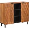 Lumanois Credenza con Porta Finitura Marrone Acacia 90 x 33 x 75 cm, Mobili,Armadietti e portaoggetti,Scaffali e armadietti per Supporti multimediali, 27.35kg-4017928