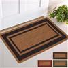 parpyon® Zerbino ingresso casa esterno Classico CM 40X80 in Cocco Naturale con fondo ANTISCIVOLO Tappeto entrata per esterno ed interno tappeti moderni (CM 40X80, Bordo-2M)