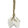 Generico 20 Pezzi Cuore in Legno Bianco 4 cm Decorazione BOMBONIERA Shabby Chic