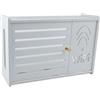 Puupaa Rack per router wireless, scatola portaoggetti WiFi a parete, scaffale galleggiante per router, organizer per casa e ufficio, stile E