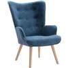 Vente-unique - Poltrona in Tessuto Blu - VATELY