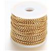 PXAMORTEL Catena con Sfere Metalliche, Catene con Perline Rotonde in Acciaio Inossidabile da 1 m, Multicolore, da 1,2-3 mm, for la creazione di Gioielli Fai da Te(Gold Color,1.2mm)