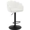 WOLTU Sgabello Cucina, Regolabile, Tessuto Teddy, Crema