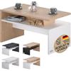 Casaria® Tavolino Salotto da Divano 95x55x50cm Mobiletto Basso in Legno Carico Max 50kg Tavolo Moderno Soggiorno da Caffé da Pranzo Coffe Table Letto