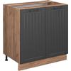 Vicco Mobiletto base cucina Fame-Line, Grigio scuro, 80 cm