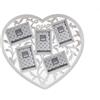 Gicos Cornice Porta Foto 55 * 48 cm Multiplo 5 posti-10 * 15 cm Bianco Forma Cuore Shabby Chic CJH-774829