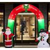 NLIGHTING Gonfiabile ad Arco Luminoso Babbo Natale e Pupazzo di Neve 2,4 x 2,5 Metri, per Interno ed Esterno