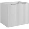 3E 3xE living.com Mobile da bagno Bianco con maniglia argenta 60 x 57 x 46 cm