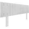 DHOME Testiera in Legno Riciclato DM con Gambe Stile Pallet Verticale Letto Pallet Supporti inclusi (Bianco Solido, 145cm)
