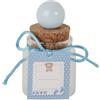 Generico 6 BARATTOLI in Vetro PORTACONFETTI per Cerimonia TEMATICI da 8cm | Linea Ball | Varie Cerimonie con Tag Nastro e tappino in Sughero (Nascita Battesimo Bimbo Celeste)