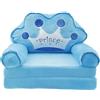 Guniata Divano pieghevole per bambini, comoda sedia per bambini, 2 in 1, pieghevole, per la festa dei bambini, regalo di compleanno per ragazze e ragazzi (corona blu)