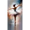 Tinnoon Diamond Painting Kit Completo 5D Ballerina di danza classica Diamond Art Passatempo per Adulti Pittura Diamante DIY Square Disegni con Perline da Attaccare per Casa Parete Decorazioni40x120cm T-3277