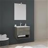Kiamami Valentina - Mobile Sospeso Per Bagno 2 Ante 60 Cm Quercia Grigio Scuro | Venezia
