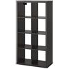 IKEA - Libreria Kallax, colore: nero-marrone, 77 x 39 x 147 cm, 8 ripiani