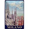 Deko7 Dek7 Targa in metallo 30 x 20 cm Italia Milano