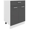 VCM Mobile da cucina larghezza 60 cm Cassettiera Cucina Mobili da cucina Esilo Mobile da cucina larghezza 60 cm Cassettiera Cucina Mobili da cucina Esilo Bianco/antracite
