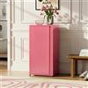 [en.casa] Armadio a Colonna in Metallo Armadietto da Ufficio con 1 Anta e 2 Ripiani Regolabili in Altezza Mobile in Acciaio per Archivio 88 x 40 x 35 cm - Rosso Anguria