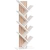 MyosHome - Scaffale per libri e BLU-Ray, libreria in rovere Sonoma bianco 53x27x138 cm. Cronos