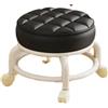 Generic Sgabello piccolo con rotelle, sgabello per pedicure, sgabello girevole con ruote, sgabello regolabile a 360°, sgabello da toilette con rotelle, per spa, casa (beige)