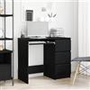 Generico Scrivania Rovere Nera 90x45x76 cm in Legno Multistrato,Nero,28.25kg,862490
