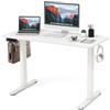 GIANTEX Scrivania seduta in piedi 120 x 60 cm, scrivania elettrica regolabile con pannello di controllo intelligente, scrivania ergonomica con 3 altezze di memoria, supporto per scrivania seduto in