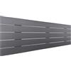 DHOME Testiera in legno riciclato DM Stile Pallet Letto Pallet Ferramenta inclusa (160cm, Pallet Orizzontale, Grigio Solido)
