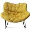 DKAIW Poltrona Moderna,Poltrona Lounge Moderna Per Balcone, poltrona a dondolo,on Seduta Ergonomica In Tessuto Imbottito, per Soggiorno/Camera da Letto A,110 * 78cm