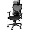 GALIZIA prjme GALIZIA PRIME - Sedia Ufficio Ergonomica Made in Italy Certificata, Poltrona Ufficio con Supporto Lombare, Poggiatesta e Braccioli Regolabili, Realizzata in Rete Traspirante Ignifuga con Ruote Parquet