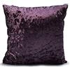 cushion mania Grandi cuscini in velluto tinta unita con federe, 50 x 50 cm o 43 x 43 cm, Poliestere, Purple, 23x23 FILLED cushion