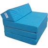 Natalia Spzoo Materasso pieghevole per ospiti 200 x 70 x 10 cm in diversi colori Microfibra (Azzurro 1331)