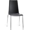 SCAB DESIGN SEDIA MANNEQUIN ART. 2660 TELAIO CROMATO E SEDUTA IN TECNOPOLIMERO SETA DI 4 SEDIE (ANTRACITE)