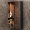 Planetmöbel Armadietto a specchio bagno 40 cm | Armadio da bagno sospeso, Mobile contenitore con anta e 2 ripiani in vetro, 39,6 x 67,7 x 13,8 cm, antracite opaco