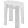 Kiamami Valentina - Sgabello per bagno 4 gambe resina termoplastica bianca