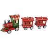 Magie di Natale Trenino Vintage Verde con vagoni in Latta Decorazione Natalizia 63 cm