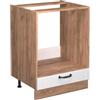 Vicco Mobile per forno da incasso Fame-Line, Bianco rustico, 60 cm senza piano di lavoro, per la combinazione con altri moduli della serie Fame-Line