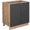 Vicco Mobiletto base cucina Fame-Line, Antracite-oro, 80 cm