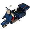 DynaSun Motocicletta DynaSun 2004D-2343 Blu 17 cm in metallo, modellino di moto vintage in stile retrò, auto d'epoca da collezione, perfetto per collezionisti e amanti delle motociclette classiche