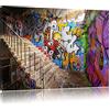 Pixxprint InstyleArt Colorato street art graffiti Stampa su tela 100x70 cm artistica murale