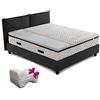 GEEMMA s.r.l. Topper Materasso, Correttore in Memory Foam a Zone con Tessuto Sfoderabile Anallergico in Cottone, Alto 6 Cm, Matrimoniale 160x195
