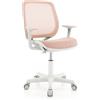 COSTWAY Sedia da Scrivania per Bambini, Sedia Girevole per Computer con Altezza Regolabile, Ruote con Freno, Braccioli Morbidi, Mobile Ergonomica per Bambini 6-15 Anni (Rosa, Rullo di Pressione)