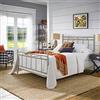 SISA srl, Struttura Letto Matrimoniale Ferro Battuto, Modello RITA, Colore Beige Anticato (Con Sfumature Oro), 170x120x195 cm, 100% Made in Italy