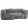 bananair - Divano 3 Posti Modulabile in Morbido Tessuto a Coste - Confortevole con Imbottitura in Schiuma e Fibra - Design Innovativo, Trasformabile in 2 Pouf XXL (Grigio Scuro)