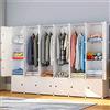 HOMIDEC Armadio armadio a 24 cubi portatile, scaffale di stoccaggio, armadio, con 35 x 45 cm, scomparti più profondi, Bianco (FYFR-B24)