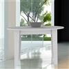 Yellowshop - Tavolo tondo allungabile in legno Ø 120/155xH76 cm ARTUR Bianco frassinato, Cemento, Olmo Perla (Bianco frassinato)