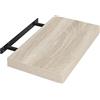 EUGAD Mensola a Muro, Scaffale a Parete in Legno MDF, 40cm, Rovere chiaro, Mensola Multiuso a Scomparsa Decorazione per Soggiorno, Camera da Letto, Salotto