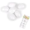 AURACASA 16 Uova di polistirolo Bianco per lavoretti, Uova di Pasqua, Uova finte, Decorazioni pasquali, Uova da Decorare per Bambini - Dimensioni 5x3 CM