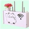 Zoegneer Scatola portaoggetti per router WiFi wireless, in PVC, senza trapano, ripiano per router, montaggio a parete, scatola organizer per cavi (gattino)