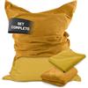 Lumaland Sitzsack Classic XXL All-in-One Set | Gigante Sitzsack XXL con cordino e rivestimento per interni ed esterni | Poltrona con imbottitura EPS sicura all'interno - Rivestimenti facili da